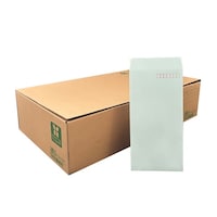 長形3 カラー上質テープ付 水色 1箱(1000枚入) 10551