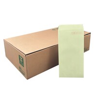 長形3 カラー上質テープ付 若草 1箱(1000枚入) 10552