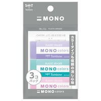 トンボ鉛筆 消しゴム モノカラーズ色込み3Pパック×5