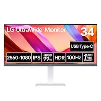 LG 34インチ ウルトラワイド液晶ディスプレイ(2560x1080/IPS/アンチグレア/HDMI/DP/TypeC/スピーカー/スイベル/高さ調整/3年保証)