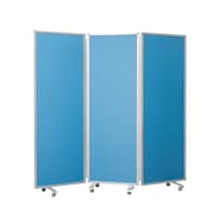 コマイ 隙間のない3連スクリーン(クロス/ブルー) 1台【メーカー直送/軒先もしくは車上渡し】