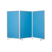 コマイ 隙間のない3連スクリーン ワイド(クロス/ブルー) 1台【メーカー直送/軒先もしくは車上渡し】