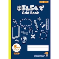 文運堂 B5カラー方眼 5mmネイビー×10