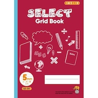 文運堂 B5カラー方眼 5mmレッド×10