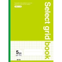 文運堂 B5カラー方眼 5mmグリーン×10