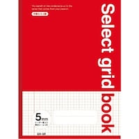 文運堂 B5カラー方眼 5mmレッド×10