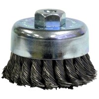 アークランズ WIZ’A 強靭ヒネリブラシ カップワイヤーブラシ ディスクグラインダー用 鋼線 80mm X32685 X32685 1個