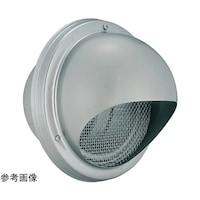 バクマ工業 丸型フード付メッシュ換気口 防火ダンパー付 シルバーメタリックライト