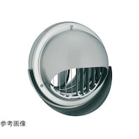 バクマ工業 丸型フード縦ガラリ水切り付換気口 防火ダんばー付 シルバーメタリックライト