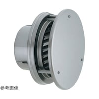 バクマ工業 丸型防風板付換気口 防火ダンパー付 シルバーメタリックライト