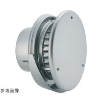 バクマ工業 丸型防風板水切り付換気口 防火ダンパー付 シルバーメタリックライト