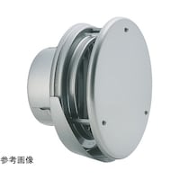 バクマ工業 丸型防風板縦ガラリ水切り付換気口 防火ダンパー付 シルバーメタリックライト