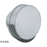 バクマ工業 丸型フラットフード水切り付換気口 防火ダンパー付 シルバーメタリックライト