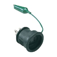 ハタヤリミテッド 防雨型逆接地アダプター(アースクリップ付) E3KW(B) E3KW(B) 1個