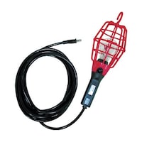 ハタヤリミテッド 補助コードランプ 60W耐震電球付 電線10m ランプガード赤 ILI10R ILI10R 1台