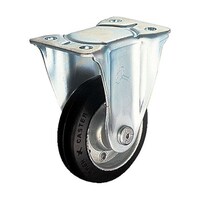 ハンマーキャスター 400S型固定 ゴム車100mm 400SRR100 400SRR100 1個