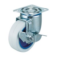 ワコーパレット エアーキャスター(自在車ストッパー付) 100mm ホワイトゴム車 ALG100NRDSW ALG100NRDSW 1個