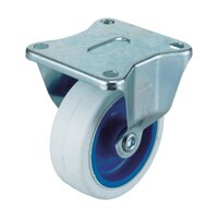 ワコーパレット エアーキャスター(固定車) 100mm ホワイトゴム車 AMR100NRW AMR100NRW 1個