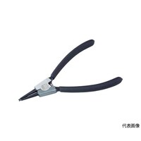 TONE スナップリングプライヤ(ストレートタイプ 軸用) 全長140mm リング使用範囲10ー25mm SRPS125 SRPS125 1丁