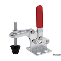育良精機 下方押え型トグルクランプ ステンレス 垂直ハンドル(31311) クランプアーム移動角度80° フランジベース 締付力0.3kN ISK0902S ISK0902S 1個