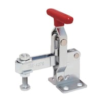 育良精機 下方押え型トグルクランプ スチール 垂直ハンドル(31326) 移動角度94° フランジベース 締付力2.0kN 全長115mm ISK42P0 ISK42P0 1個
