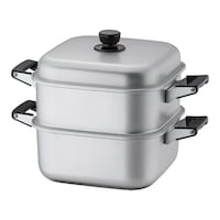 アカオアルミ アルマイト角型蒸器 28cm 一重 62643985 1個