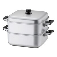 アカオアルミ アルマイト角型蒸器 33cm 一重 62643989 1個