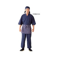 サカノ繊維 男女兼用作務衣 黒×青紫 3L SLB6991 SLB6991 1枚