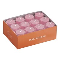 ムラエ商事 カップ入 カラーキャンドルローソク ピンク (24ヶ入) 62669846 1箱
