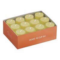 ムラエ商事 カップ入 カラーキャンドルローソク イエロー (24ヶ入) 62669847 1箱