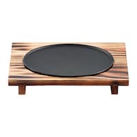 岩鋳 南部鉄器 ロイヤル小判皿(木台付) 62673194 1個