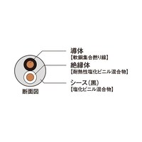 富士電線工業 0.75SQX2Cケーブル100m
