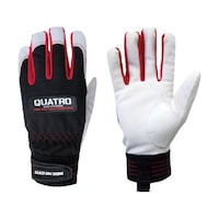 ミタニコーポレーション 豚本革手袋(袖口マジックタイプ) QUATRO(クアトロ) Sサイズ 209619 209619 1双