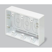 マサル工業 ニュー・エフモール付属品 露出ボックス 3個用 浅型 ホワイト SFBA32 SFBA32 1個