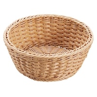 シンドー 抗菌樹脂 丸型バスケット DS106 24型 ナチュラル 7703650 7703650 1個