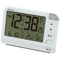 ノア精密 MAG 電波目覚まし時計 ホーネット T767 WHZ T767 WHZ 1個