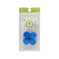 ミツヤ 強力マグネット18mm 青 4個×10箱入 HMG4P18BU HMG4P18BU 1ケース