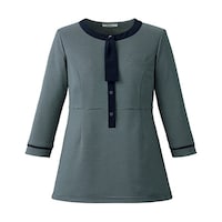 ボンマックス ポロニット(チュニック丈) ブルーグレイ