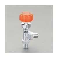 アソー R 1/4”xR 1/4” ニードルバルブ(アングル型)EA426DS22A EA426DS22A 1個