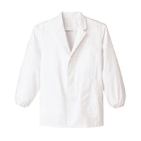 サーウ゛ォ 襟あり/長袖 男性用調理衣 ホワイト