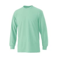 マスダ TCM088 裏綿ハニカムメッシュ長袖Tシャツ エメラルド