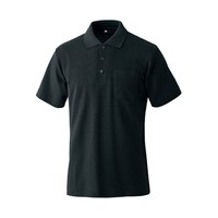 マスダ 1142 国産半袖ポケ付ポロ ブラック