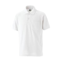 マスダ VP226 綿混ちょうちん袖ポケ付ポロ ホワイト
