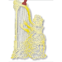 東洋精密工業 ブックマーク ハープを弾く少女 ゴールド×10