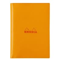 クオバディス PUレザーカバー付ホチキス留めA5オレンジ×3