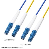 サンワサプライ ロバスト光ファイバケーブル(シングル9μm、2芯、LC×2LC×2、20m)