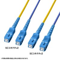 サンワサプライ ロバスト光ファイバケーブル(シングル9μm、2芯、SC×2SC×2、5m)