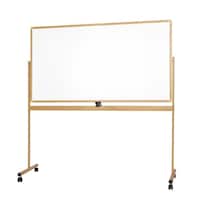 コマイ 木目調のあたたかみのある脚付きホワイトボード