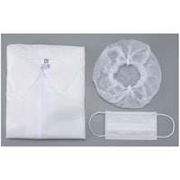 アズワン 【ネームタグ貼付け導電ハンガー付】不織布ウェア3点セット M 450680131 1セット