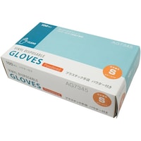 エースグローブ プラスチック手袋 パウダー付き Sサイズ 1箱(100枚入) AG7345S AG7345S 1箱